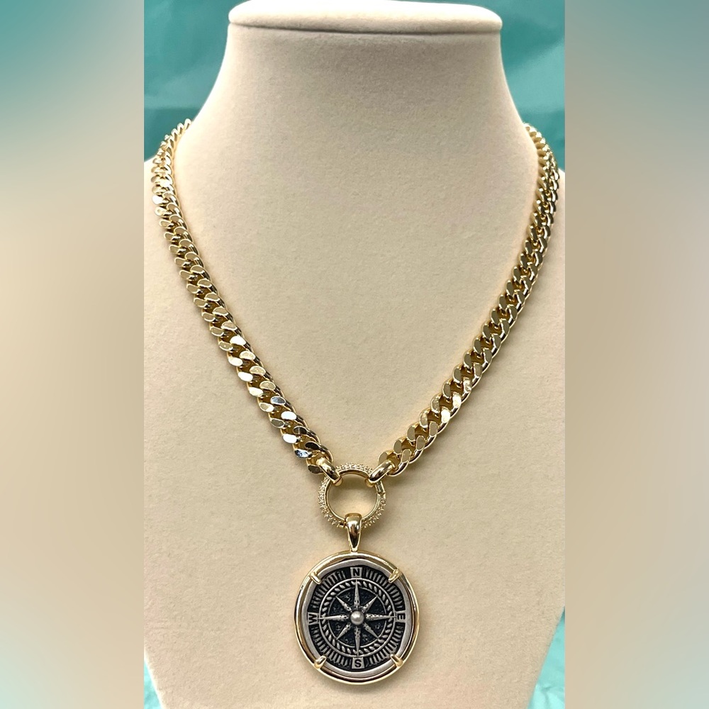 Costume jewelry! Ancient Greek reproduction compass coin!